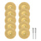 10pcs Diamond Cutting Wheel 50mm, Titanium Coating Cut Off Discs with 2pcs 3mm Mandrel