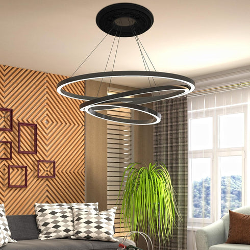 2 Pack 10" 3.5" Black Ceiling Medallion for Light Fixtures and Ceiling Fans Chandeliers Od x ID(Elegant)