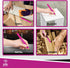 Rise & Grow 50 Set, 7' Neon Pink Carpenters Pencils - HB Lead Flat Construction Pencils for Men, Women - Marking Wood