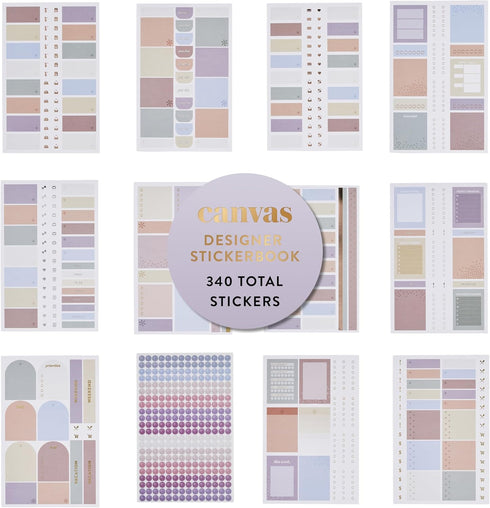 Erin Condren Classic Sticker Book, Canvas Asterisk, Decorate Paper Crafts, Label, Color Code Planner