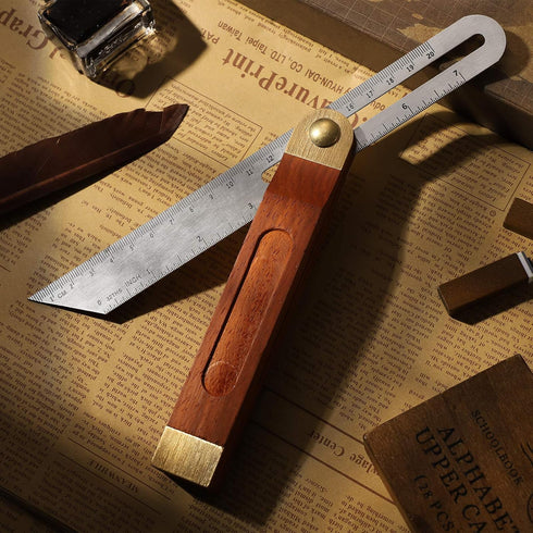 9 Inch Sliding T-Bevel Gauge, DOITOOL Woodworking T Bevel Angle Finder with Hardwood Handle and Metric Marks