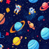 17.7" 118.1" HOMETITUTE Cartoon Galaxy Astronaut Planets Wallpaper Peel and Stick Contact Paper Wall Paper Stick x Self