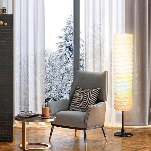 FAVOMOTO Paper Floor Lamp Shade Replacement, Nordic Style Lantern Lampshade Light Accessories Lamp Shield Cover