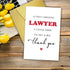 PUGAILA Cute Thank You Card for Lawyer, Thank You Lawyer Card, Lawyer Appreciation Gifts for Men Women, Lawyer