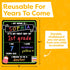 First Day of School Sign Board with Liquid Chalk Markers, 14”x11” Double-Sided & Reusable Back to School Board