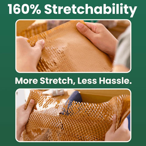 Honey Flex 12" 35FT Packing Packaging Packing x Honeycomb Paper Roll for Moving & Shipping Expandable Kraft Cushion