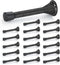 Ravinte Door Stoppers, 18 Pack Black Spring Door Stops with Rubber Bumper for Bottom of Door