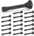 Ravinte Door Stoppers, 18 Pack Black Spring Door Stops with Rubber Bumper for Bottom of Door