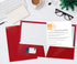 Better Office Products 2 Pocket Glossy Laminated RED Paper Folders, Letter Size, Box of 25 Red Portfolios