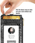 ELV Black Badge Holder with Zipper, PU Leather ID Wallet, 5 Card Slots, RFID Pocket & 20" Neck Lanyard Strap for ID