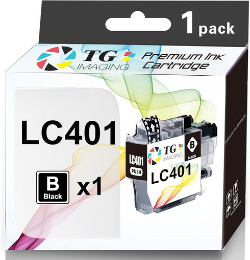 TG Imaging Black Replacement for Compatible LC401 Ink Cartridge for Brother MFC-J1010DW Printers (1 Pack)