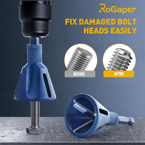 Deburring External Chamfer Tool with YG8 Carbide Blade, Quick Release Shank, Fits 3/16"-1" (5mm-25mm)