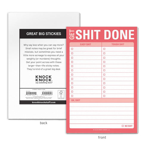 Knock Knock Get Shit Done Great Big Sticky Note
