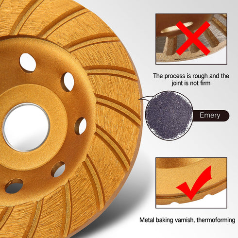 KSEIBI 644052 Super Turbo Diamond Cup Wheel, 4-1/2 Inch (115 mm)