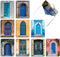 The Best Card Company - 20 Blank Note Cards Bulk Box 4 x 5.12 Inch + Envelopes, Architectural Doorways Collection (10