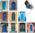 The Best Card Company - 20 Blank Note Cards Bulk Box 4 x 5.12 Inch + Envelopes, Architectural Doorways Collection (10