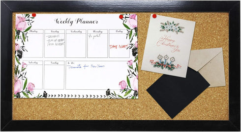 VViViD Cork Bulletin Board (Black Framed - 8.5" x 15") by VViViD