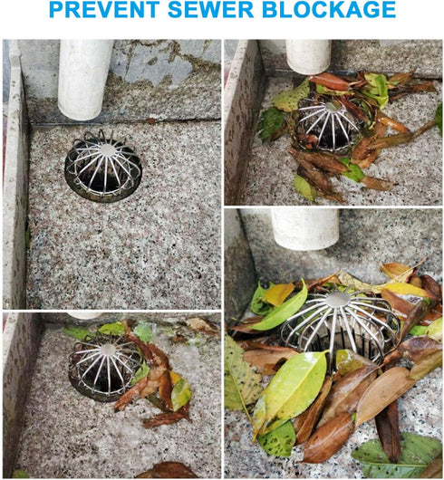 DOITOOL 4inch Leaf Filter Gutter Protection - Anti Clogging Stainless Steel Gutter Strainer for Outdoor Drain Cover