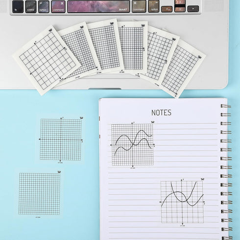 Mr. Pen Transparent Graph Paper Sticky Notes, 300 Sheets, 3x3 Inch, Math Graphing Sticky Notes