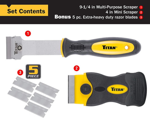 17002 2-Piece Set Titan Multi-Purpose and Mini Razor Scraper