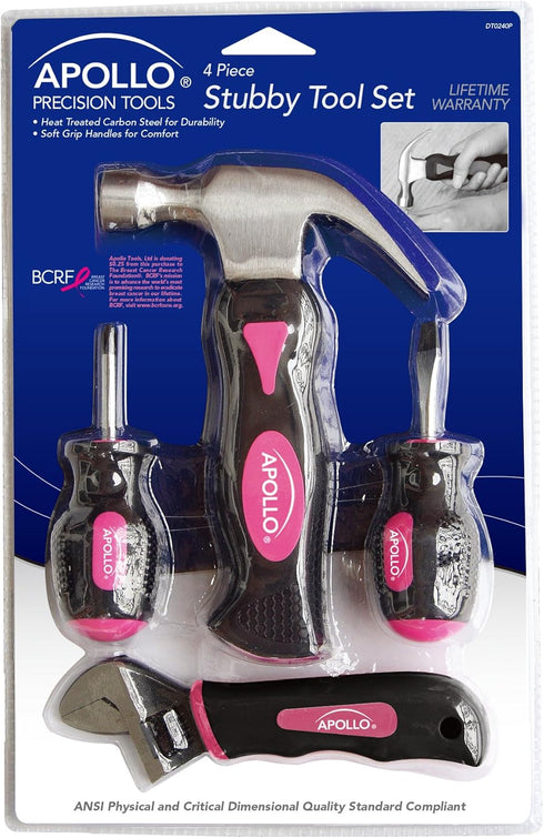 4 Set Set Hammer, Set, DT0240P Apollo Tools Piece Stubby Tool for Small Hands and Tight Spaces. Convenient, Compact