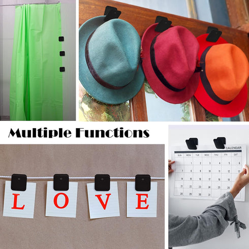 Self Adhesive Clips, Wall Clips, Shower Curtain Clips, Double-Sided Adhesive Spring Clips for Teachers, Poster Home