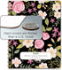 Elan Publishing Company HARDCOVER Teacher Lesson Plan Book with Bonus Clip-in Bookmark (Black Floral)