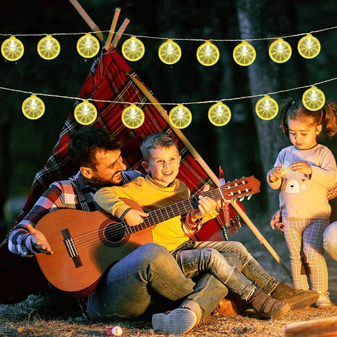 8.5FT 3D 10 Lemon LED String Lights, Lemon Kitchen Decor with Lemon Lights, Plug in Lemon String Lights for Birthday