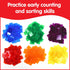 edxeducation Transparent Tiles | Mini Jar | Colorful, Plastic Squares | Light Box Accessory | Sensory Play | Early Math