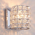 Modern Chrome Crystal Wall Sconces, Elegant Bathroom Vanity Wall Light Fixtures for