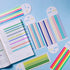 HAUTOCO 960PCS Highlighter Tape, 6 Sheets Long Sticky Notes Tabs, Transparent Index Flags for Aesthetic Office School