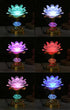 Omeet Colorful LED Lotus Buddhist Lamp, Gradient Buddha Light for Worship, Prayer and Display, Low Power Consumption