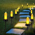 Solar Powered LED Flameless Candles Lights, 600MA Battery for Outdoor Birthday Wedding Party Decor, 2 PCS