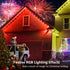 50FT IP67 IVRICH Permanent Outdoor Lights, Smart RGB Eave Light with Color Changing, APP/Remote Control, Waterproof