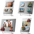 Magnetic Bulletin Board with Stand – Small Dry Erase Memo Board – Tabletop Metal Easel for Magnet Display