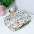 Mary Square Peach Floral Canvas Zippered Bible Cover, 10.5 x 8