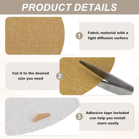 3" 2pcs MECCANIXITY Round Lampshade Diffuser, Anti-glare Lamp Shade Diffuser Fabric Lamp Cover for Desk Table Light