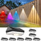 Solar Fence Lights,9 Lighting Modes Color Changing Mode IP65 Waterproof Outdoor, Solar