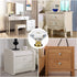 YourGift 6 Pack Drawer Knobs, Diamond Shaped Crystal Glass 30mm Cabinet Pull Handles (Gold)