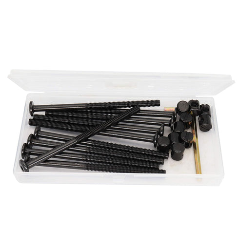 binifiMux M6 x 100mm Bunk Bed Bolts, IKEA Bedframe and Headboard Bolts, Pack of 10 Black Bolts