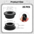 Sunkoo 20PCS Grommets 11/16"(17mm) 5/16"(8mm) Grommets Rubber Drill Hole, ID Durable Black Silicone Top Hat