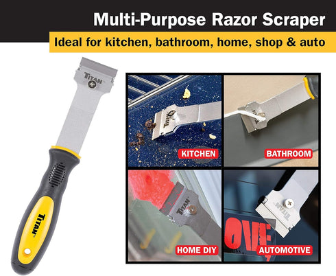 11030 9-1/4-Inch 1 Titan Multi-Purpose Razor Scraper | Includes Extra Heavy-Duty Razor Blade