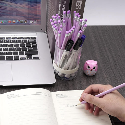 SHIDOW Purple Pencils #2, Bulk Purple Pencils with Erasers, Wood-Cased HB Pencils for Adults, Office (30PCS)