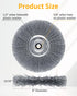2Pcs 8 Inch Wire Wheel for Bench Grinder, High-Quality Brush for Rust Cleaning, Fits 1/2" & 5/8" Arbor