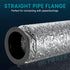6 Inch Duct Connector - HG Power 150mm Plastic Straight Pipe Flange for HVAC Ventilation Use, Black
