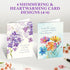 8 Pack 5x7in 4 Decorably Glittery Assorted Friend Card with Envelopes & Stickers - Cute Folded Life is Better with a