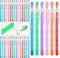 Kolewo4ever 36pcs Multicolor Translucent HB Pencil, Non-Sharpening Stackable Pencils with Eraser Top for Kids, Students
