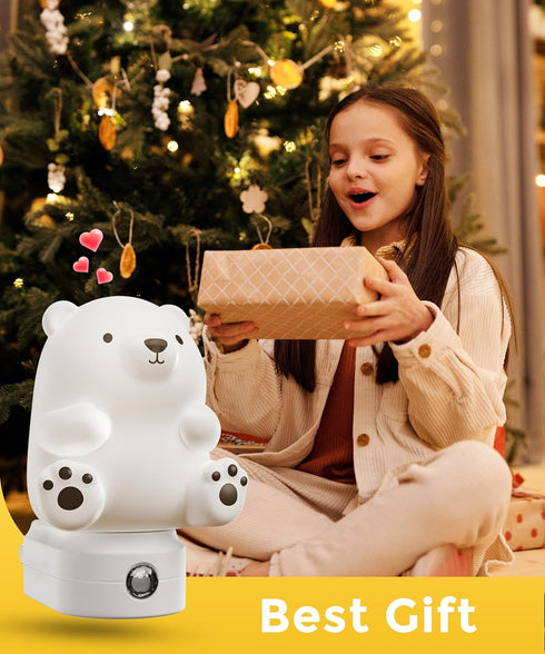 3D 3000K, 3 L LOHAS LED Night Light for Kids, Cute Bear Night Light Plug in, Dusk to Dawn Nursery Night Lights