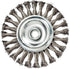 Mercer Industries 186540-5" x 1/2" x 5/8"-11 Knot Wire Wheel, 020 Carbon Steel Wire for Heavy-Duty Cleaning