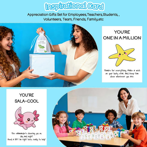 Velimley 100 Set Set Employee Appreciation Gifts Bulk for Coworkers Staff Teacher Appreciation Gifts Thank You Gifts